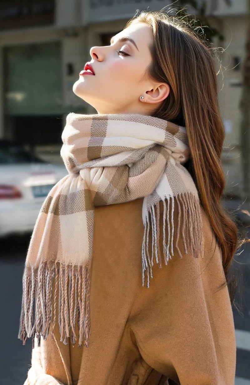 Pleneal Scarf for Women, Womens Winter/Fall Scarf,Long Plaid Shawls and Wraps, Cashmere Feel Blanket Pashmina Scarves - Image 5